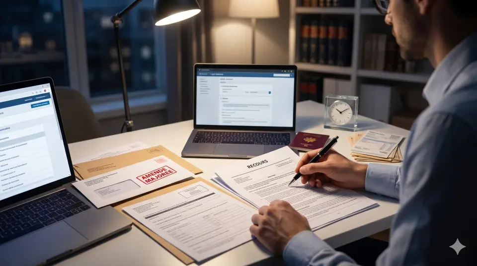 Illustration de couverture sur la contestation d une amende majorée